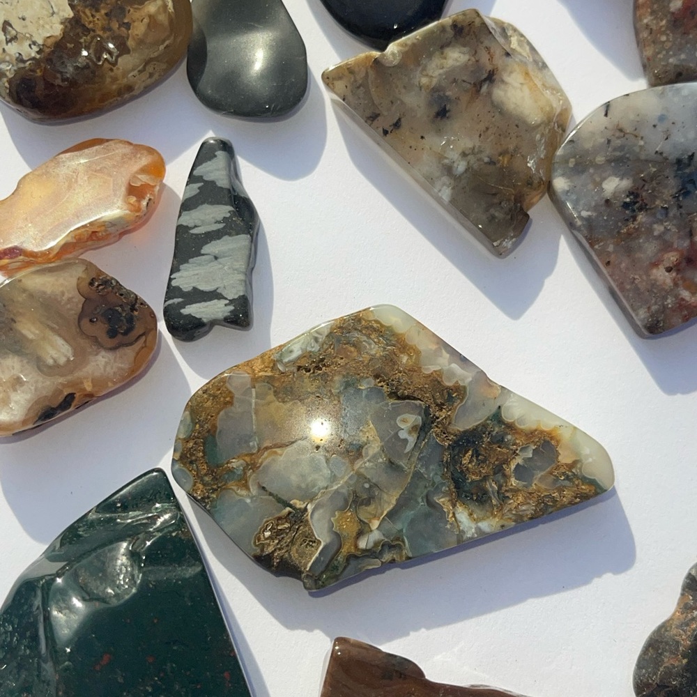 Crazy Lace agate / Montana agate / carnelian / random pocket slabs Not $7 bundle